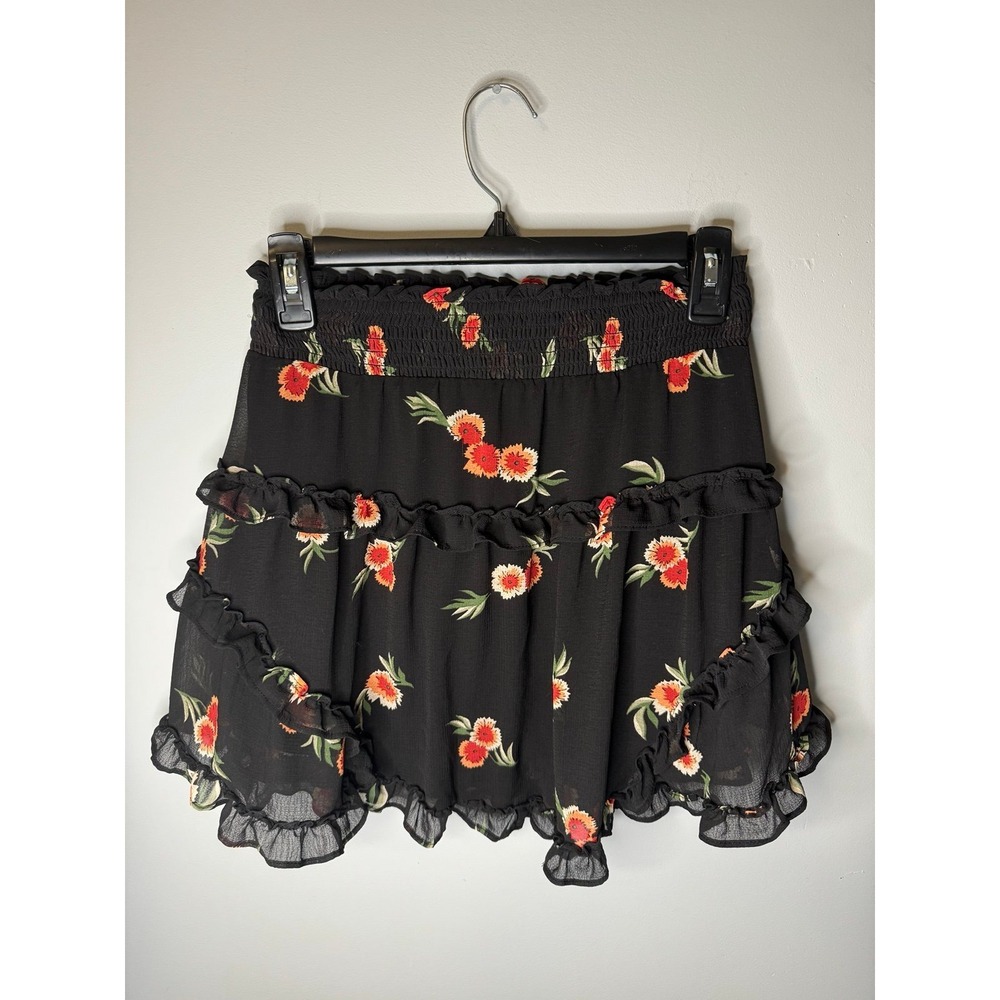 Urban Outfitters Black Floral Skirt‎